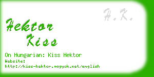 hektor kiss business card